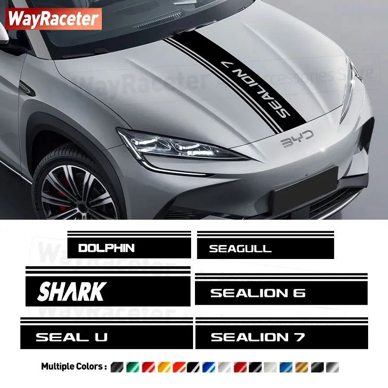 BYD Hood Stripes Vinyl Decal for Shark/Sealion/Dolphin