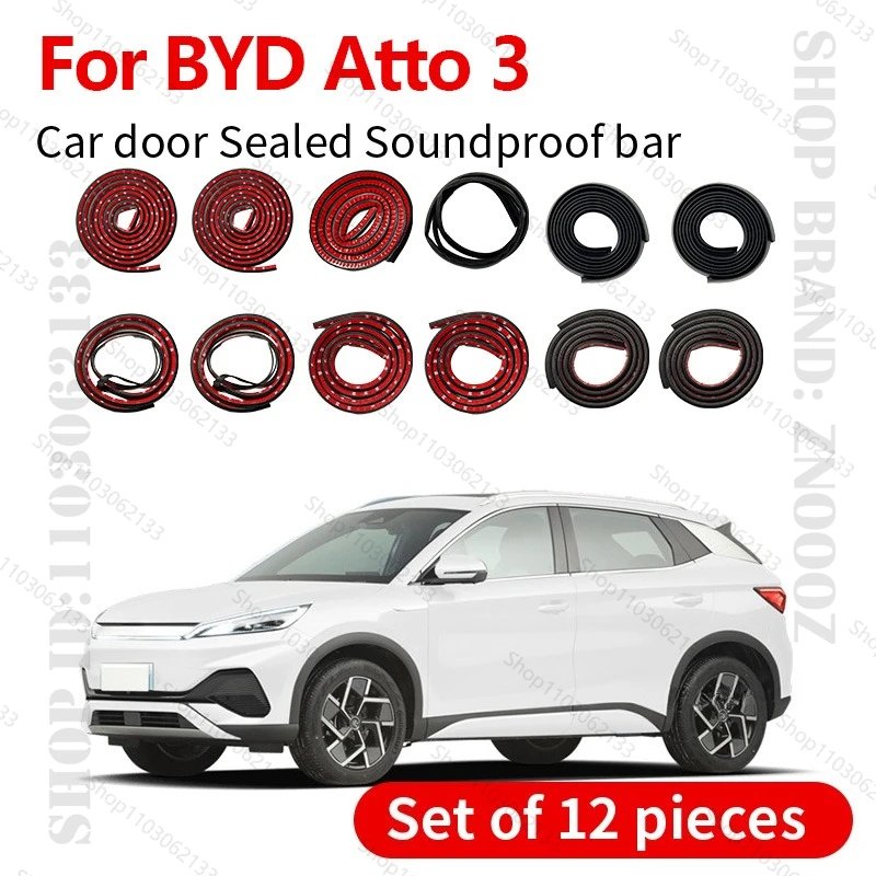 BYD Atto 3 Rubber Door Seals 2022-2025 – Soundproof 12pc