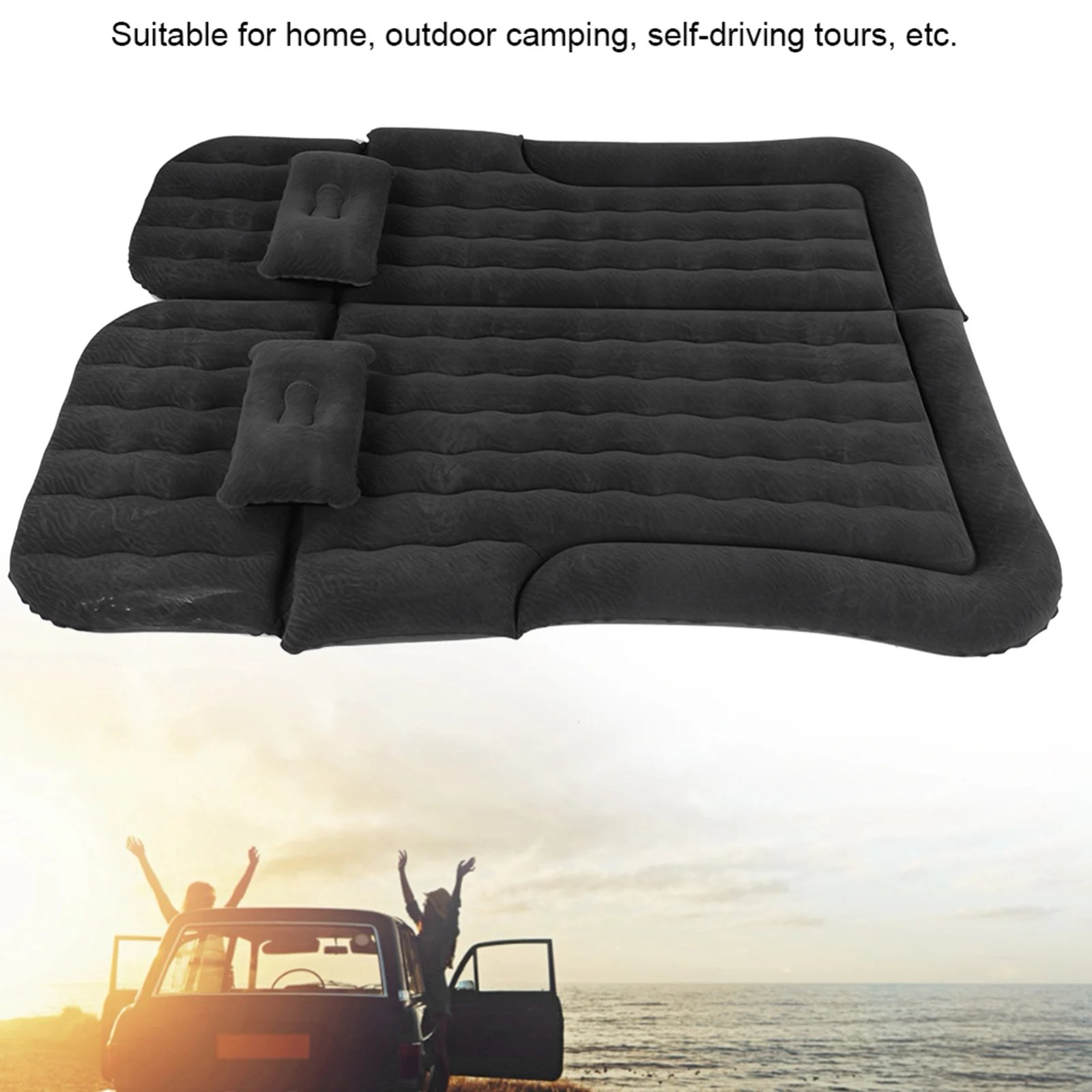 Inflatable 2-in-1 Car & SUV Mattress – Soft PVC Flocking