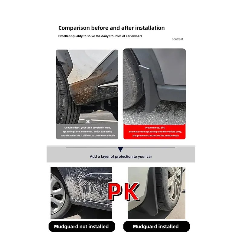 4PC Mud Flaps for Denza B5 / Bao 5 (2023-2025) Front & Rear