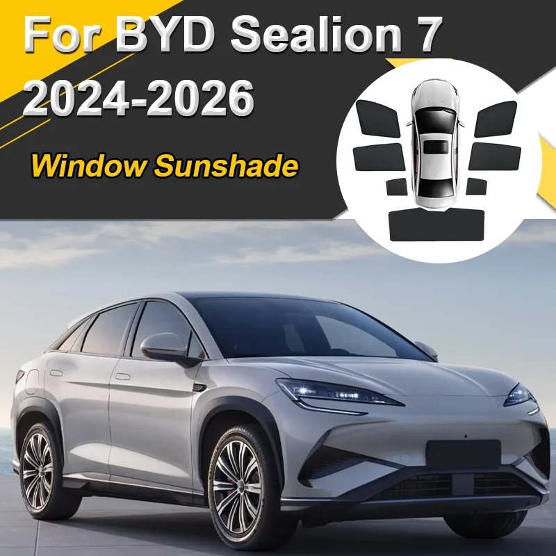 BYD Sealion 7 Sun Shades 2024-2026 – Magnetic Mesh Curtains