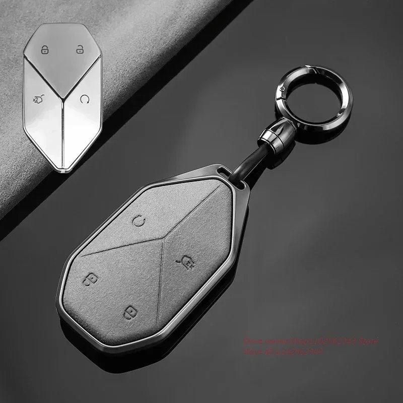 BYD Leopard 5 2023 Zinc Alloy & Suede Key Case Anti-Scratch