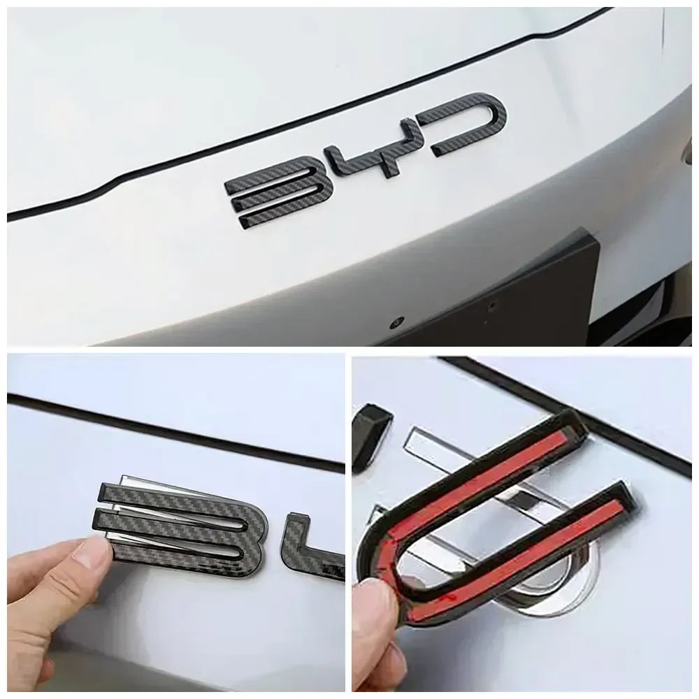 BYD Carbon Front Bumper Emblem Sticker – Black