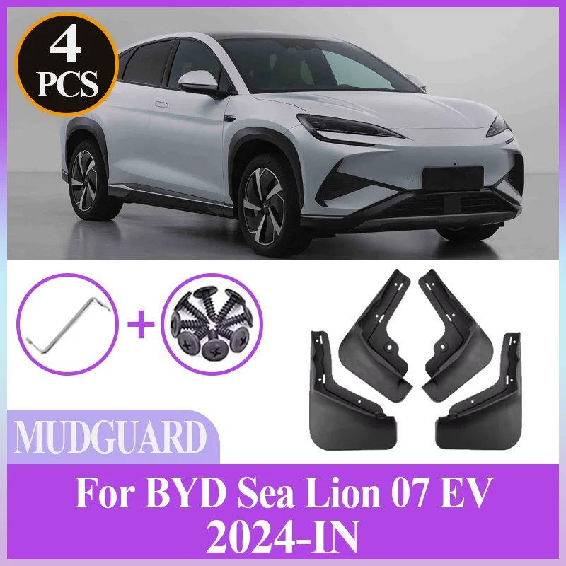 BYD Sealion 7 2024-2026 Mud Flaps – 4pc Front & Rear