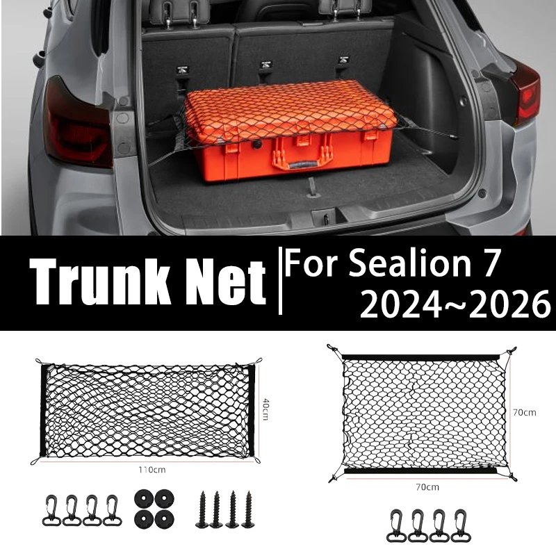 BYD Sealion 7 Elastic Mesh Trunk Organizer 2024-2026