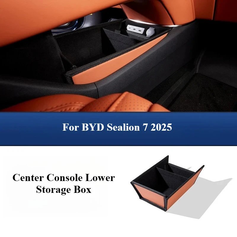 BYD Sealion 7 2025 Leather Foldable Center Console Organizer