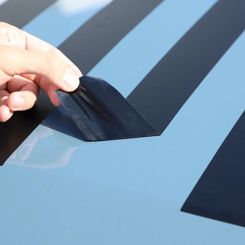 Black PVC Engine Cover Sticker for Ford Maverick 2022-2025