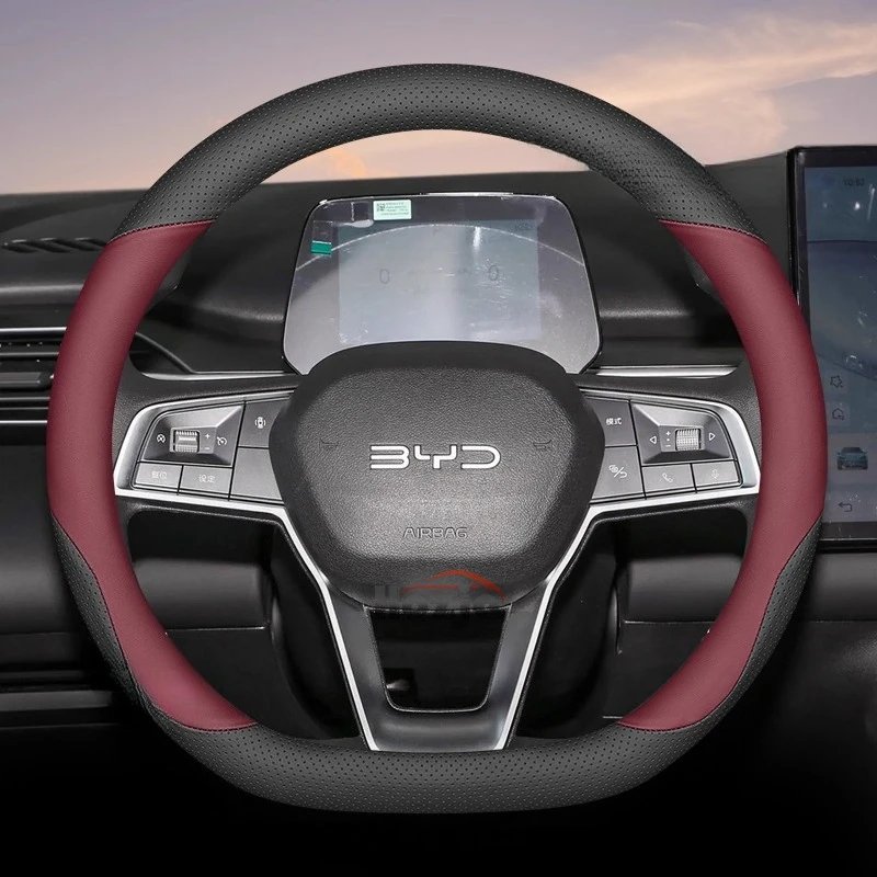 Leather Steering Wheel Cover – Fits BYD Atto, Sealion, Song