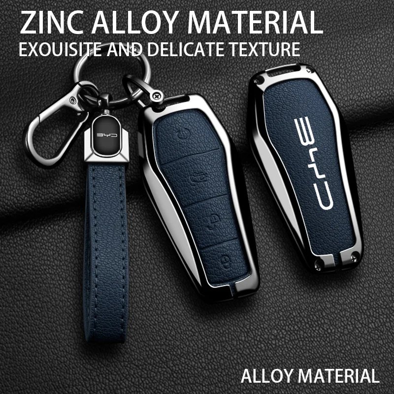 Alloy-Style Sheepskin Key Cover for BYD Song/Seal/Dolphin