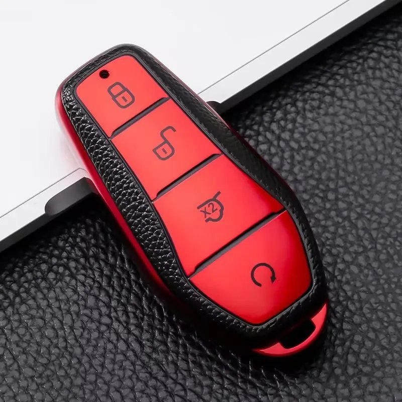 BYD Key Fob TPU Leather Protector Case (Song/Atto/Han)