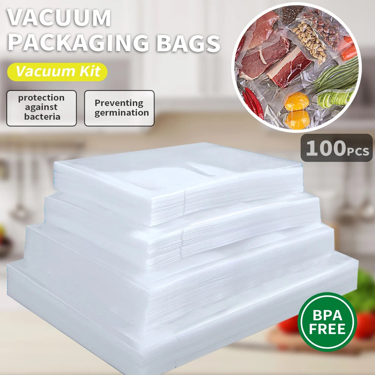 BPA-Free Vacuum Sealer Bags for Food Preservation