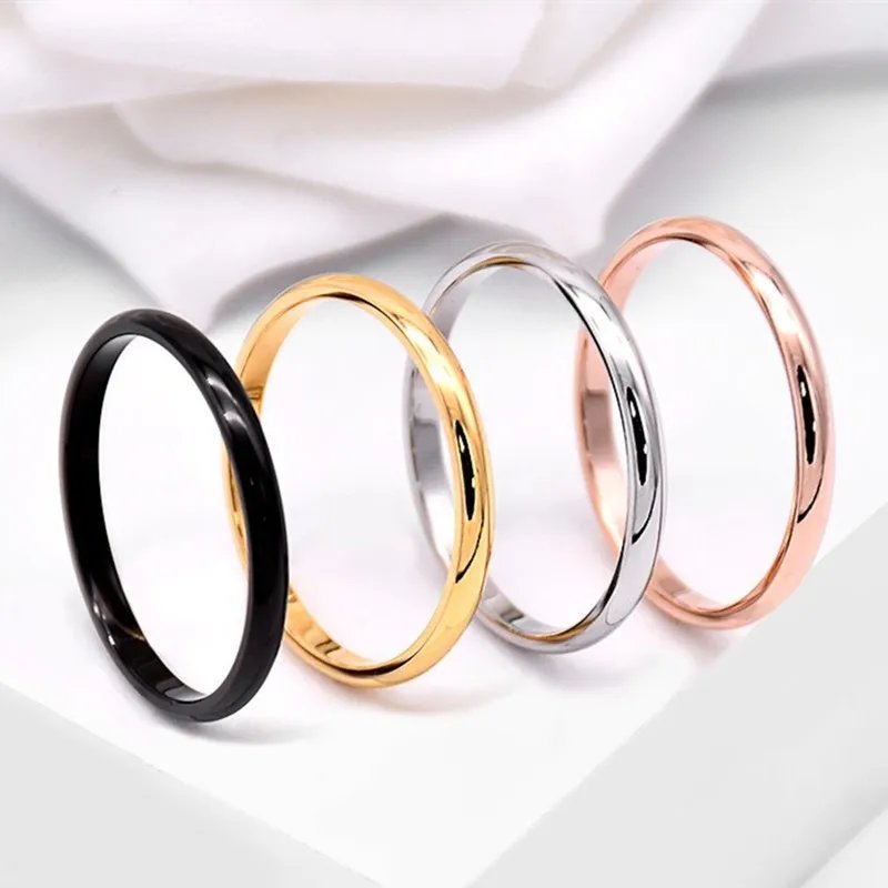 2mm Thin Stainless Steel Stackable Midi Ring