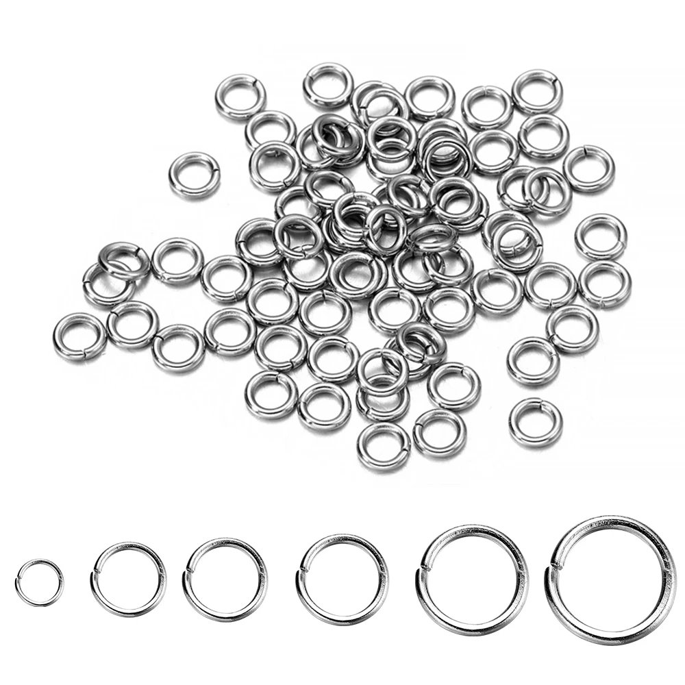 Stainless Steel Split Jump Rings 30-200pcs 3-25mm Jewelry