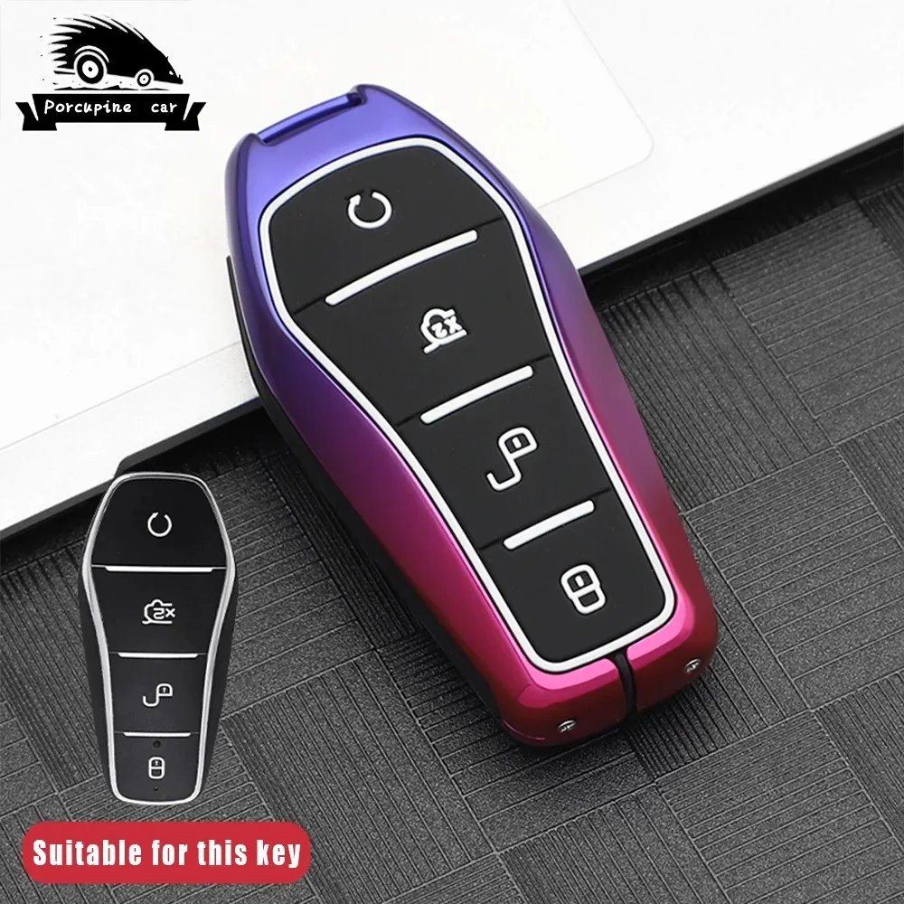 Alloy Leather Remote Key Case for BYD Qin Song Han Dolphin