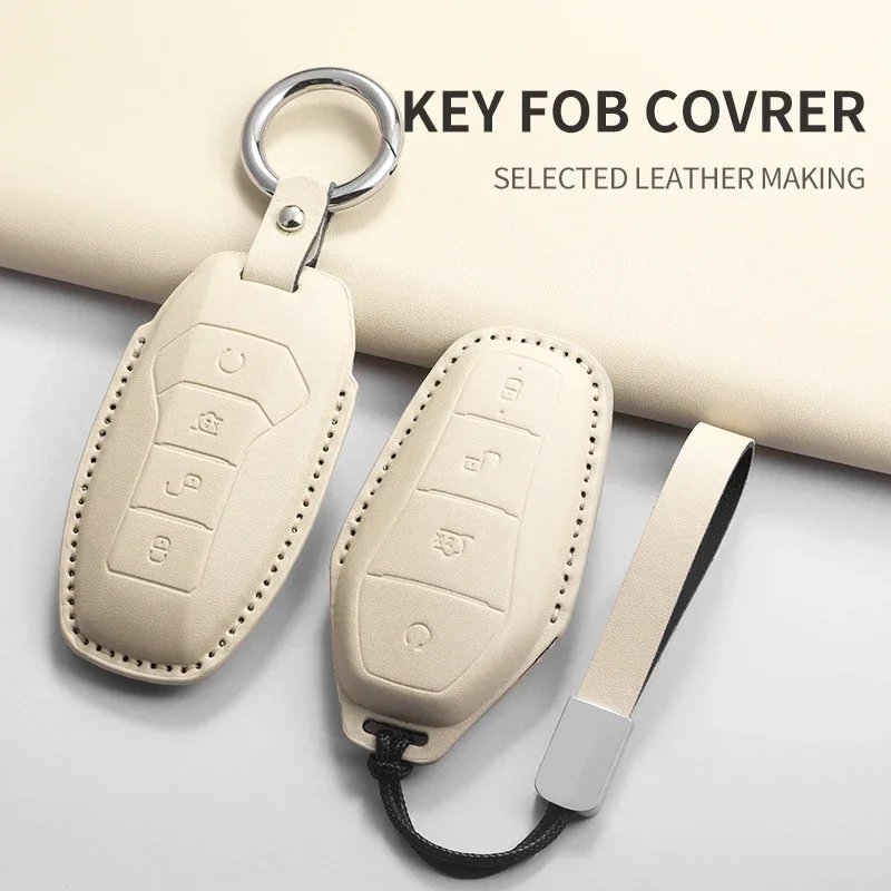 BYD Formula Leopard PU Leather Key Case for Super 3/5/8/9