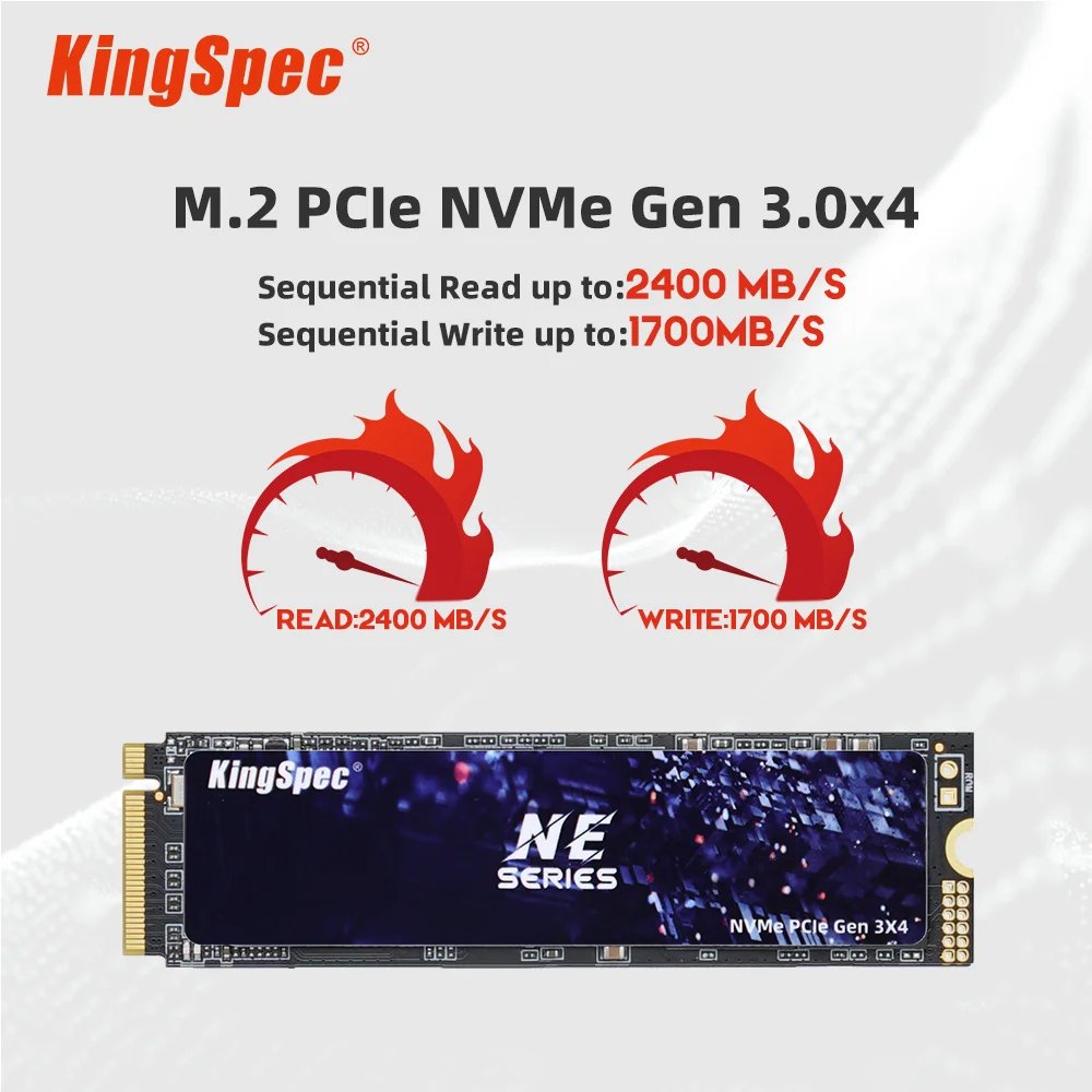 KingSpec M.2 NVMe PCIe Internal SSD – 120GB-2TB