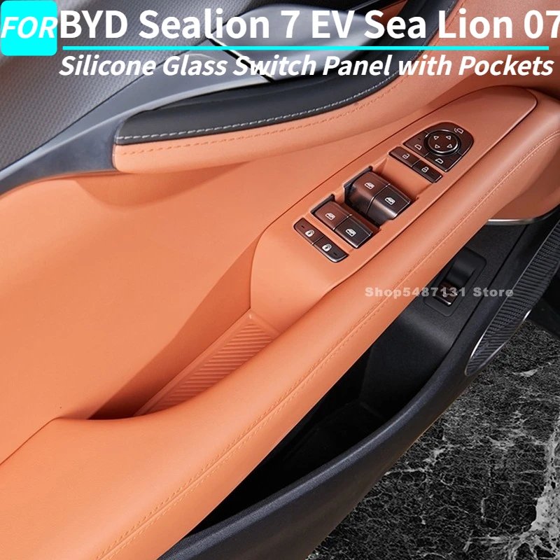 BYD Sealion 07 Silicone Window Switch Panel with Pockets