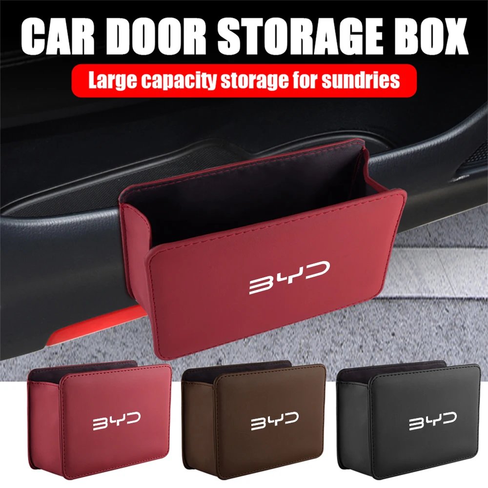 Premium Leather Car Door & Seat-Back Organizer for BYD