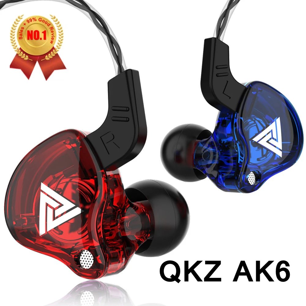 QKZ AK6/SK7 Copper Driver HiFi Bass Wired Earbuds w/ Mic