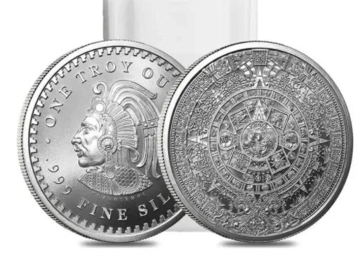 1oz .999 Fine Silver Mayan-Aztec Calendar Coin – 2021