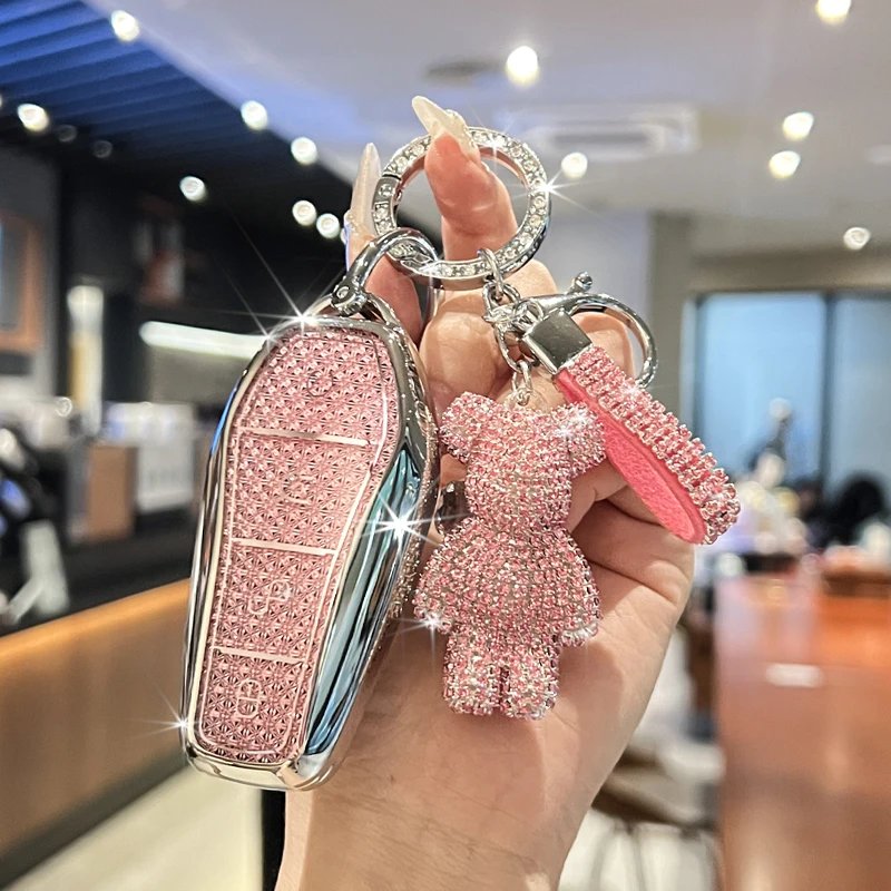 Crystal Pink BYD Key Fob Cover – Fits Atto 3, Han, Tang