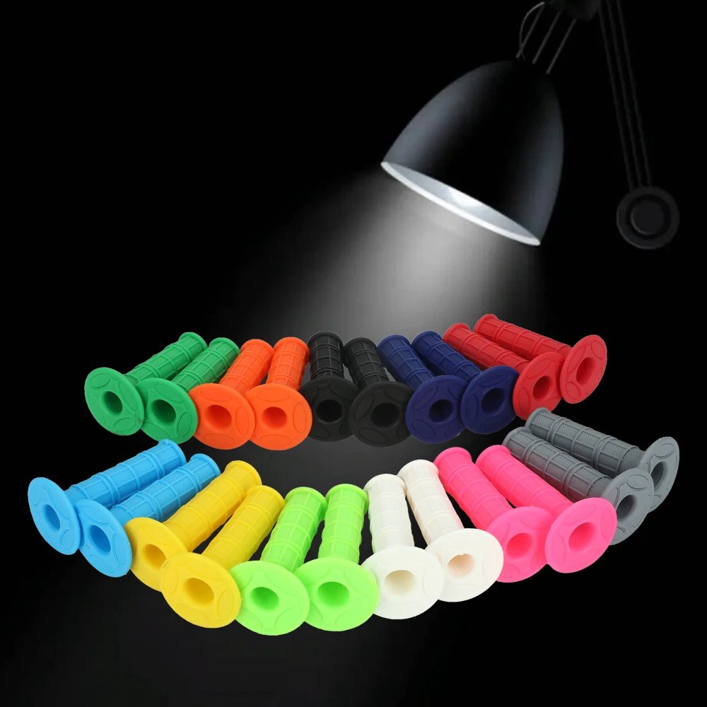 Full Waffle Rubber Handlebar Grips for MX, ATV, Dirt Bike