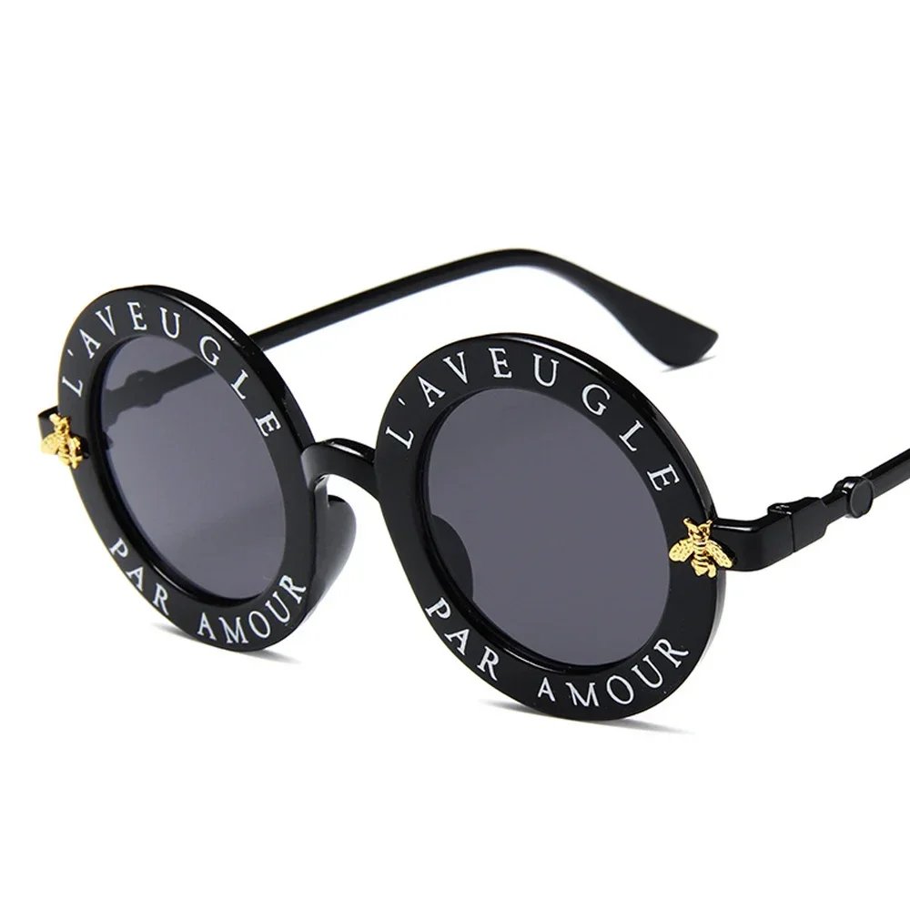 Women's Vintage Round Sunglasses - Black Metal