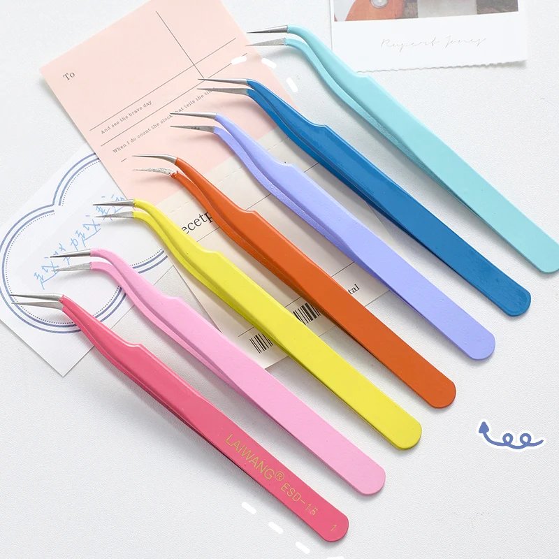 14-Pack Kawaii Macaron Tweezers for Washi Tape & Stickers
