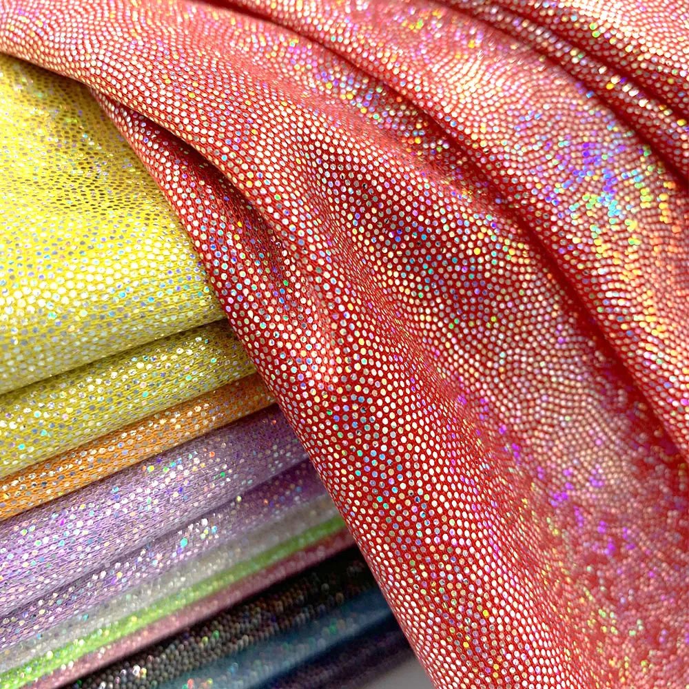 150cm Wide Holographic Glitter Polyester Fabric