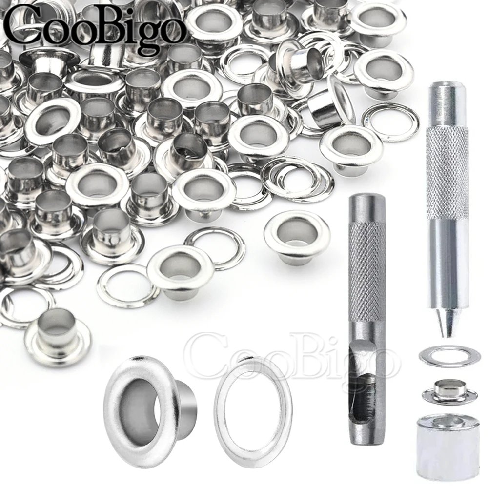 200-Pc Metal Grommet Eyelet Kit – Multi-Size Punch