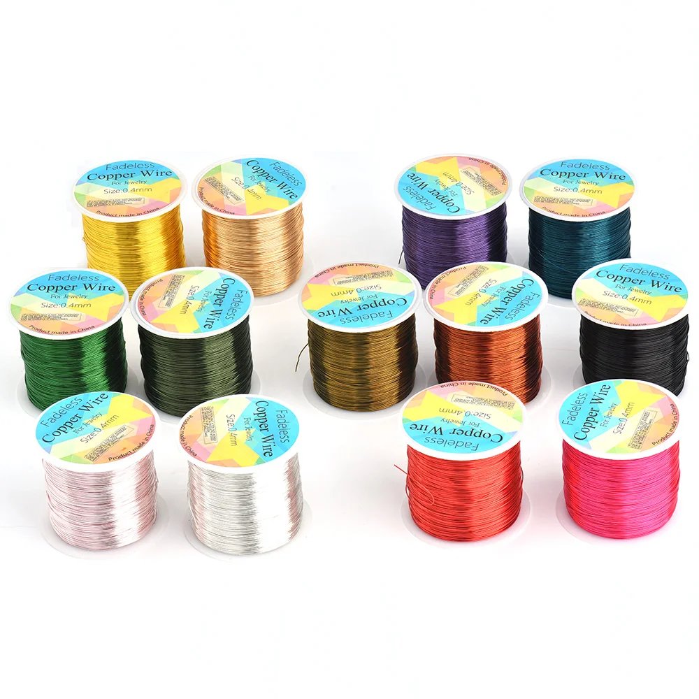 Soft Colored Copper Wire for Jewelry 24/26/28 Gauge 62-100m