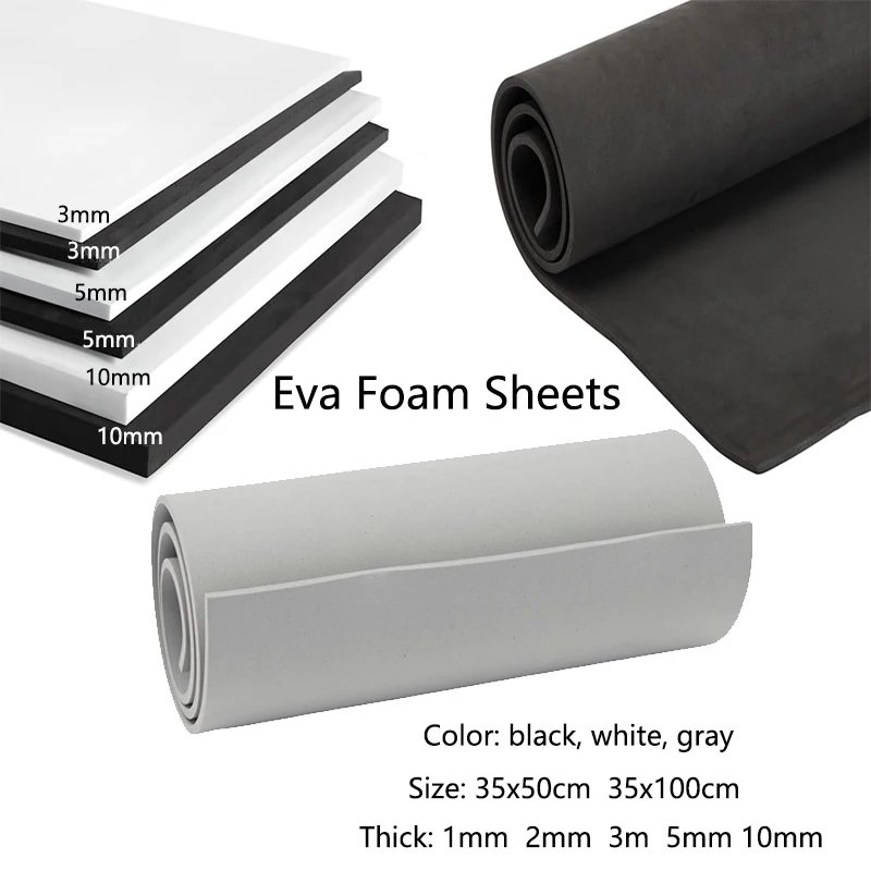 Black & White EVA Foam Sheets – Easy-Cut, Punchable Craft