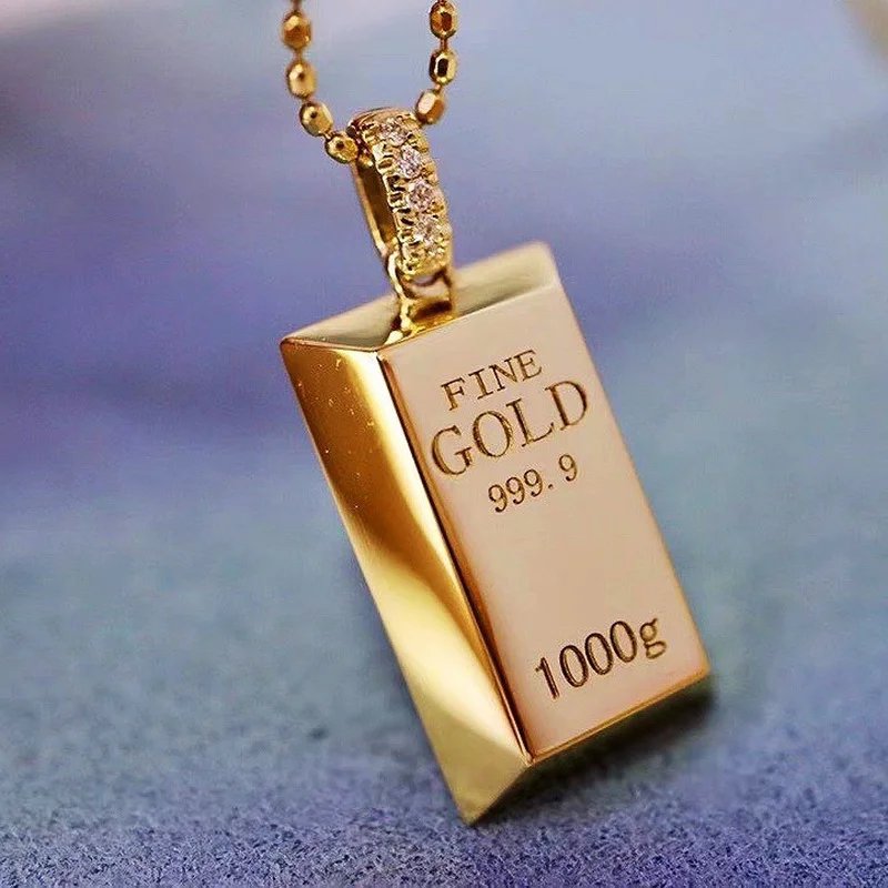Solid 18K Gold-Filled Wedding Pendant Necklace