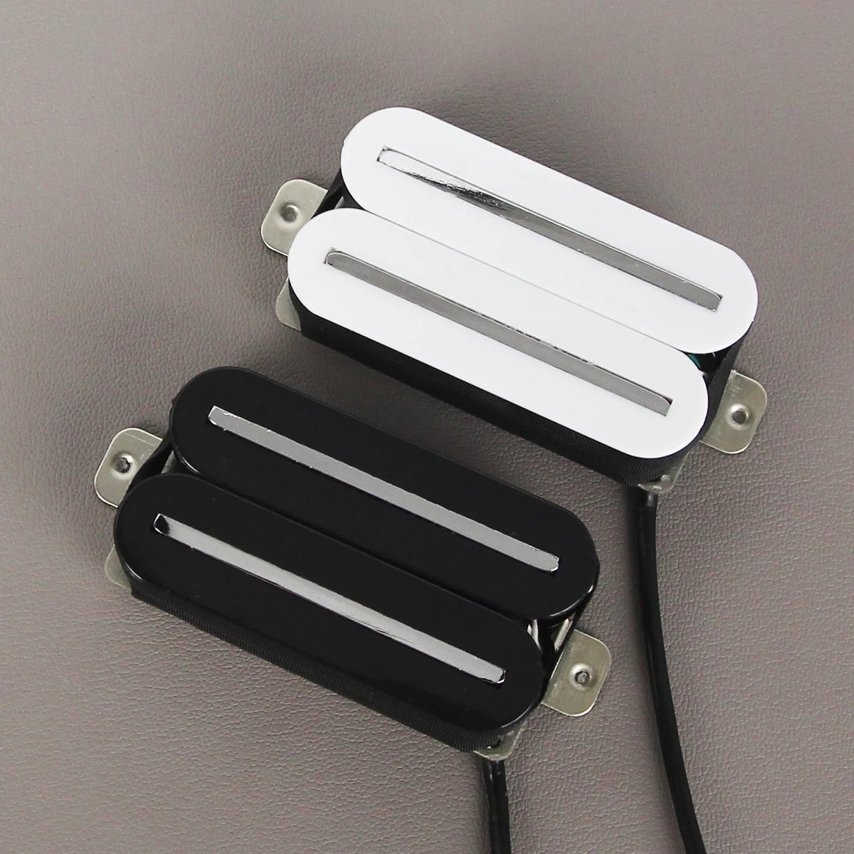 FLEOR Ceramic Dual-Rail Humbucker Pickup – Black/White