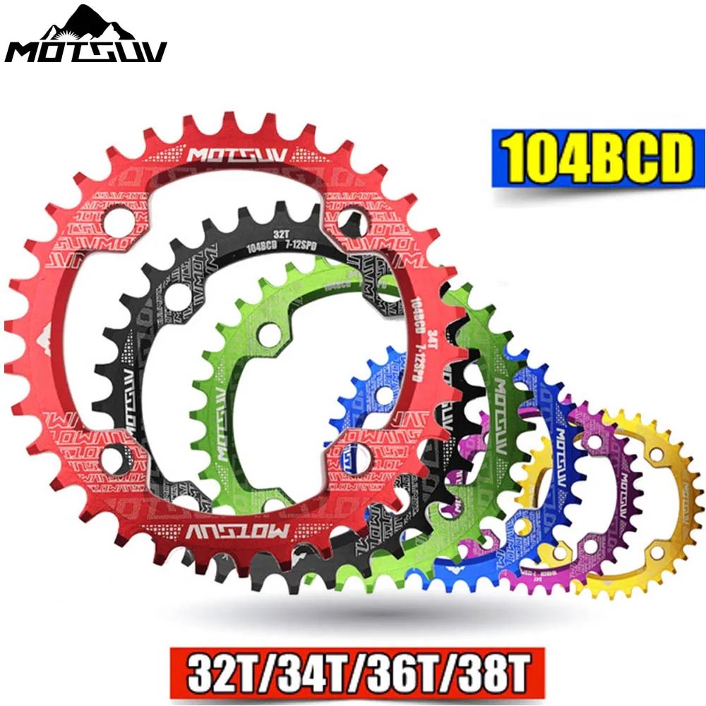 MOTSUV MTB Narrow-Wide Chainring 104BCD 32/34/36/38T