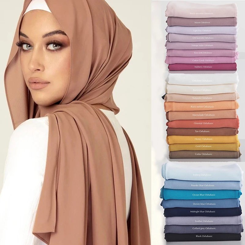 Women's Solid Chiffon Instant Hijab - Ready-to-Wear