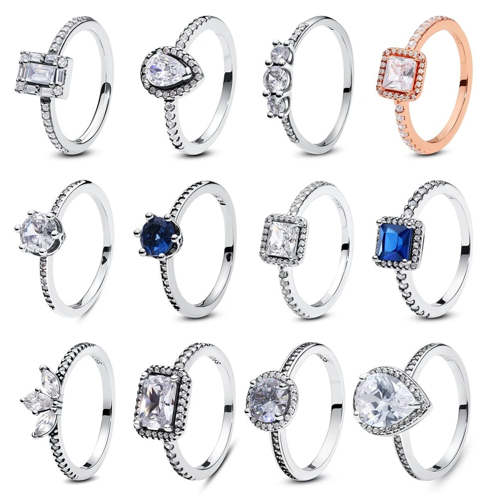 925 Sterling Silver Heart Pave CZ Stackable Ring for Women