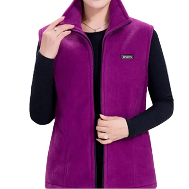 Plus Size Women’s Cozy Polar Fleece Zipper Vest