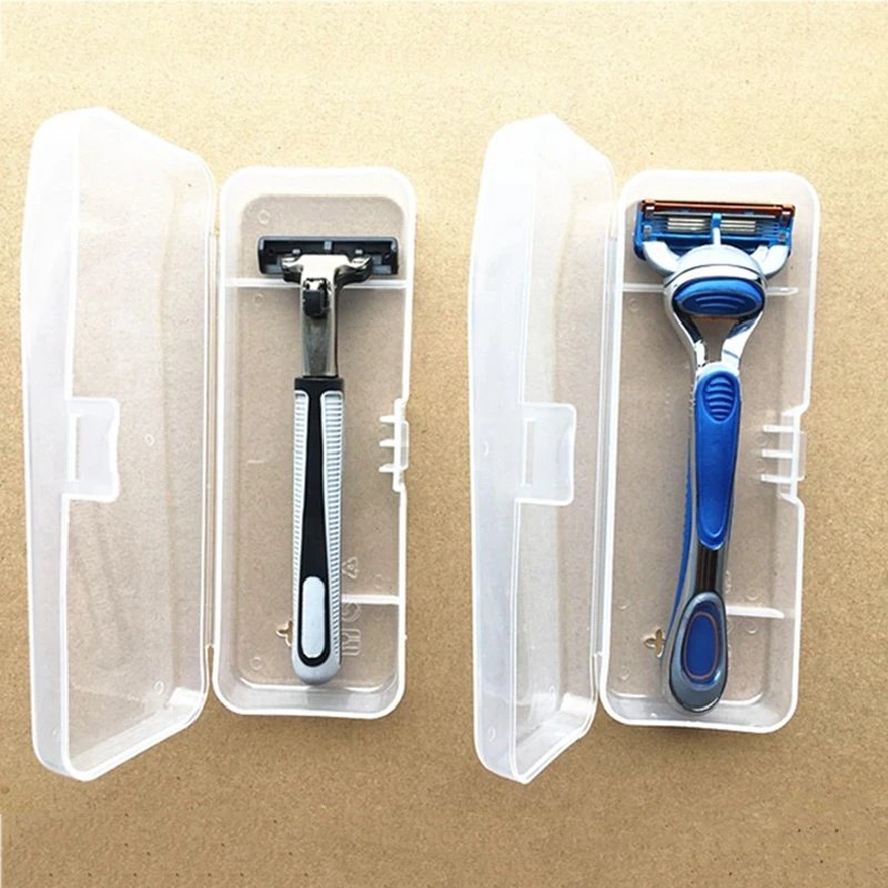 Travel Razor Case for Men - Transparent Shaver & Blade Box