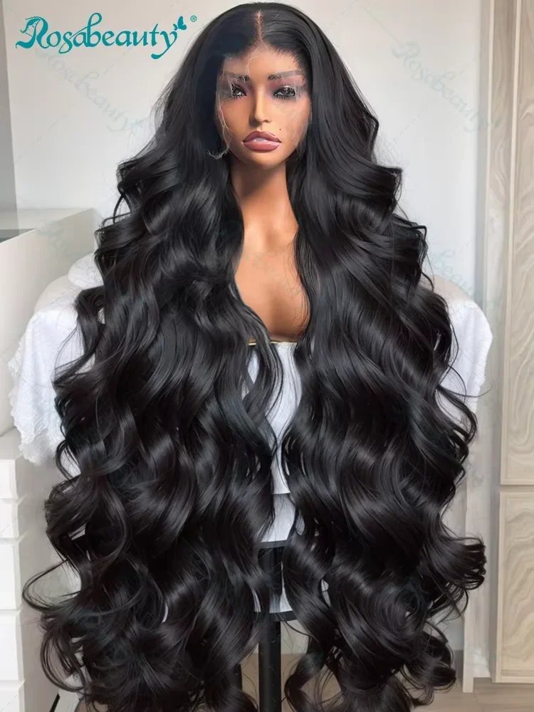 Rosabeauty 36in Body Wave Human Hair 200% 13×6 HD Lace Wig
