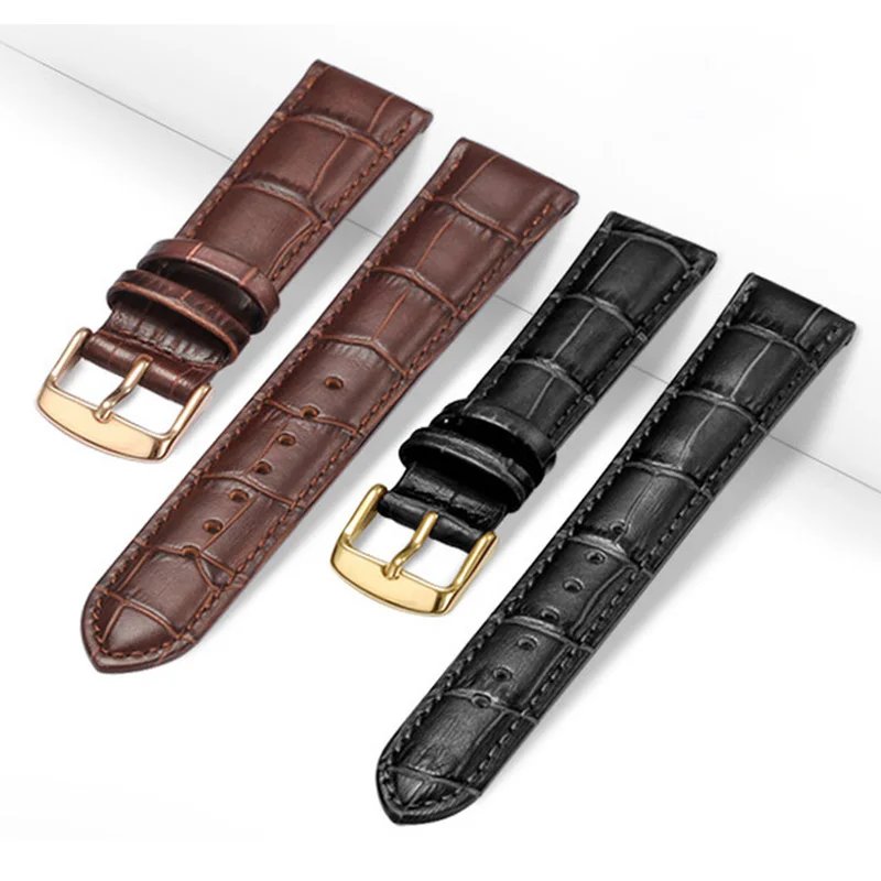 Universal Leather Watch Strap - Men & Women 12-22mm