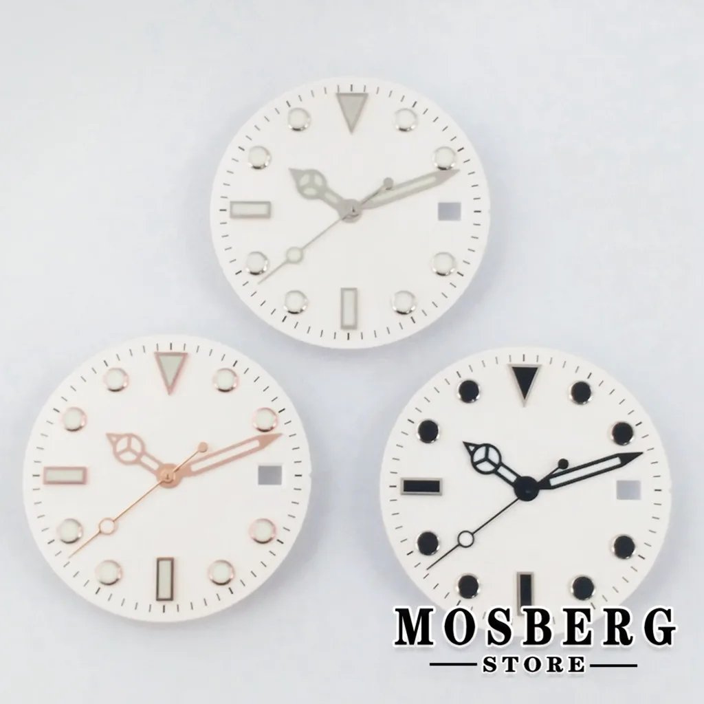 28.5mm White Sterile Luminous Watch Dial – Fits NH35/NH36