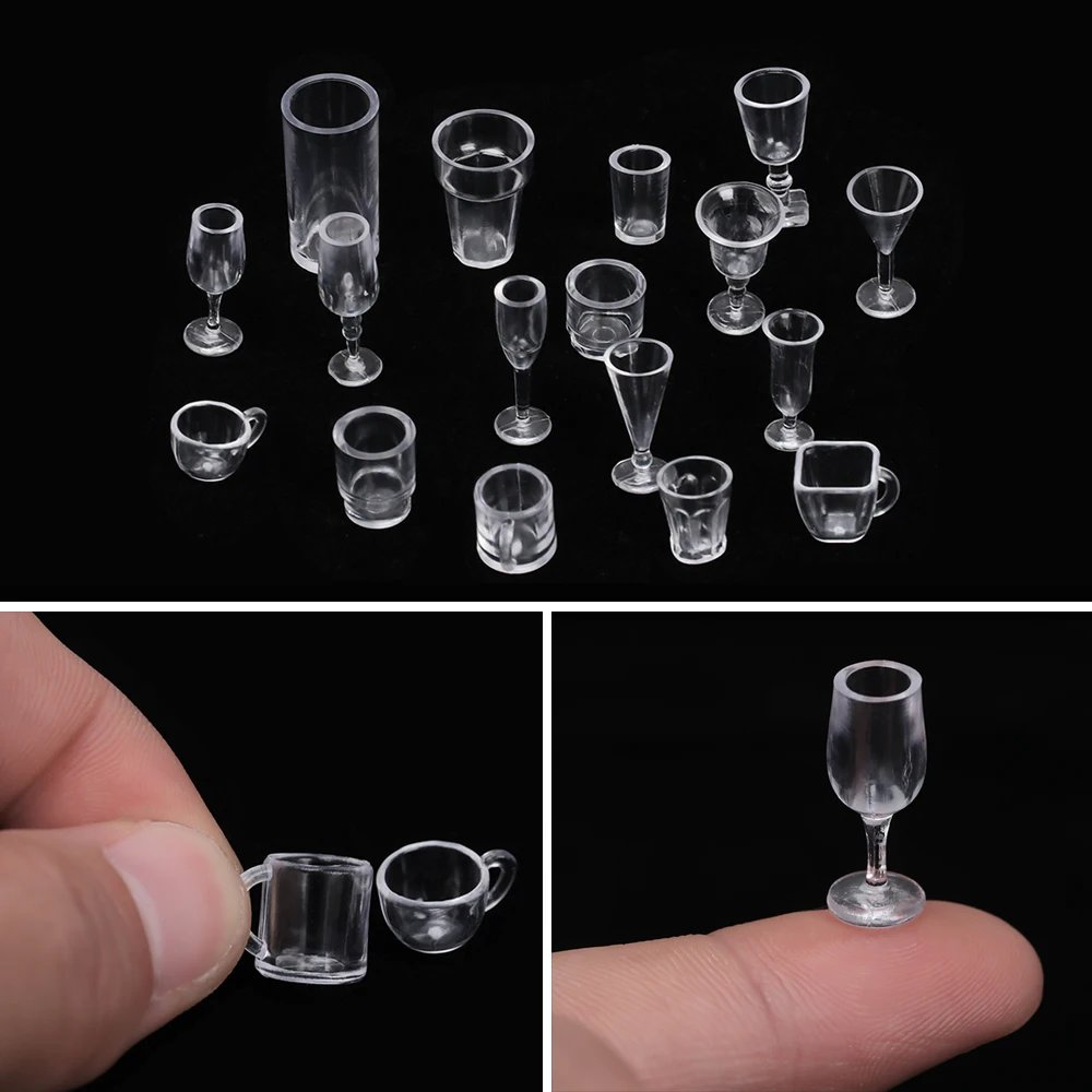 1:12 Dollhouse Miniature Clear Tableware Set – 17pc