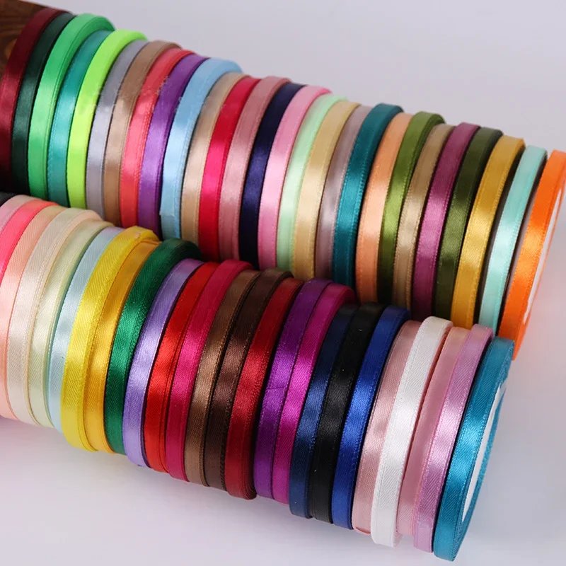 6mm Silk Satin Ribbon – 22m Roll for Gift Wrap & Crafts