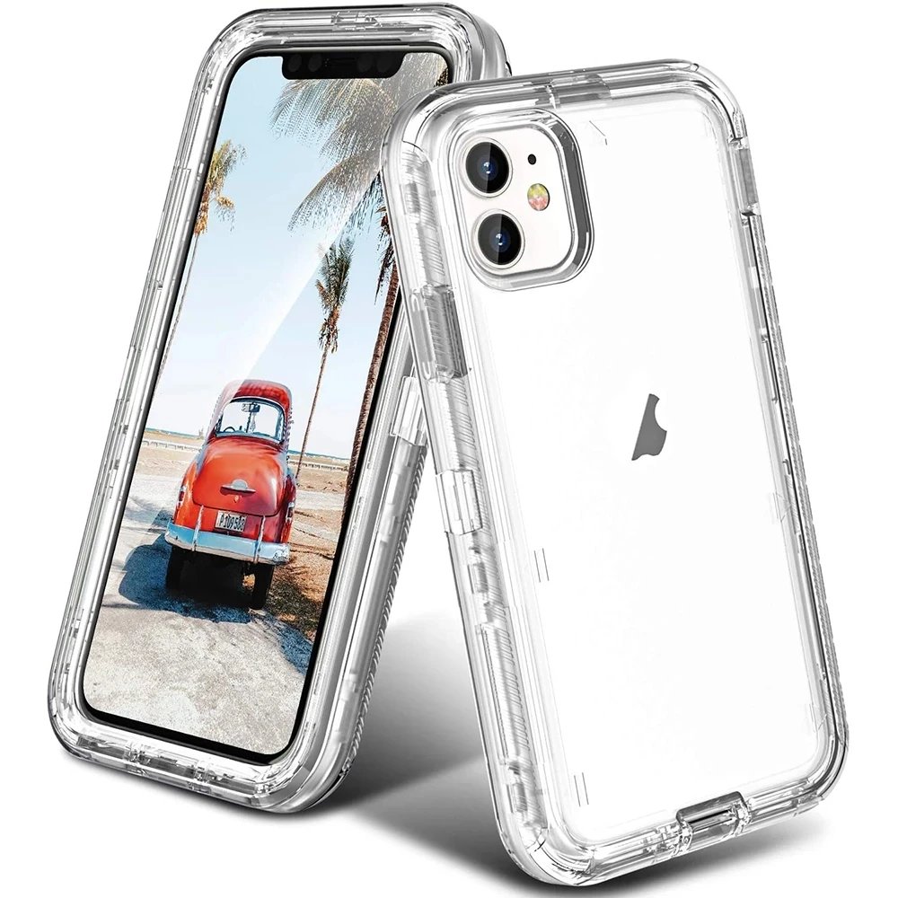 3-in-1 Clear Shockproof Armor Case for iPhone 6-16