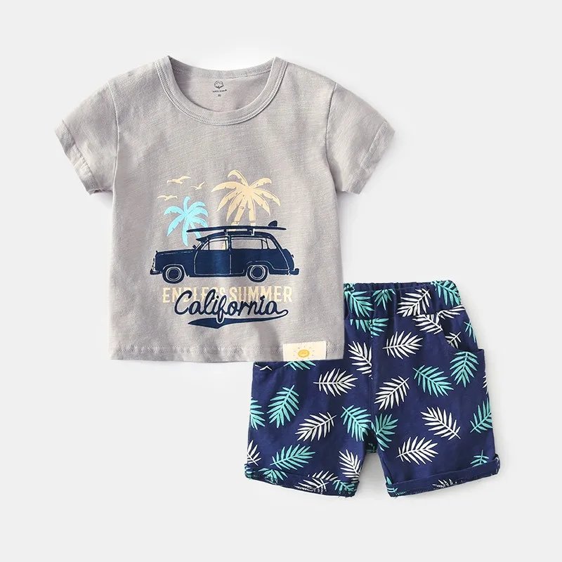 Soft Cotton Toddler Boy T-Shirt & Shorts Set