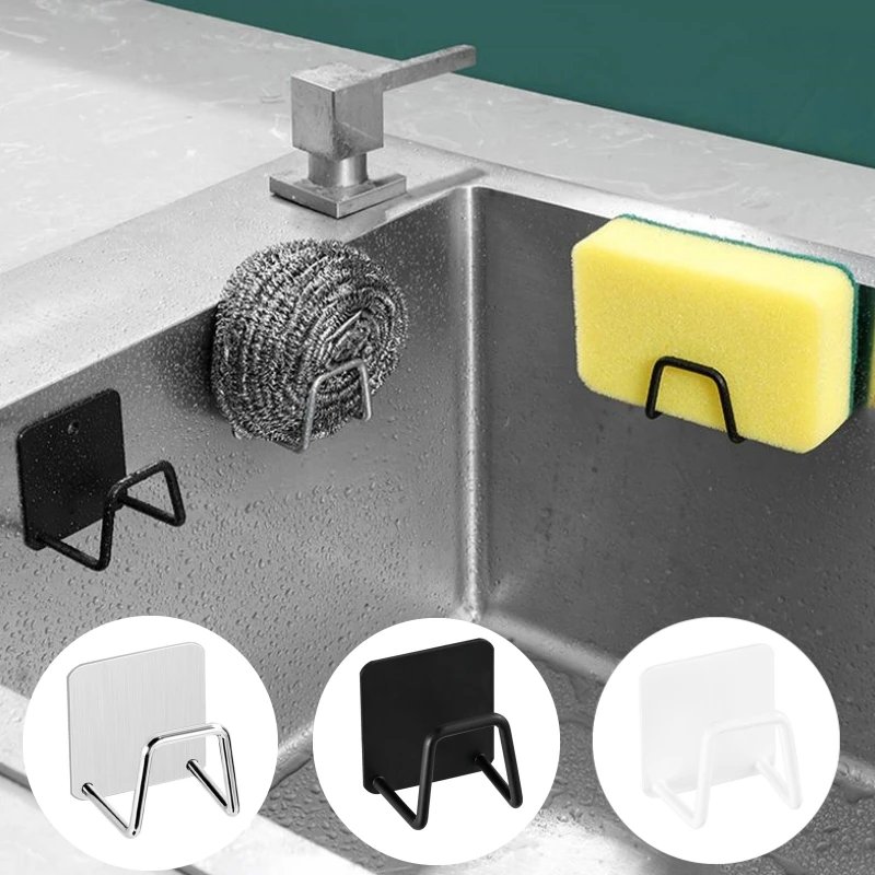 Self-Adhesive Stainless Steel Sink Sponge & Drain Rack