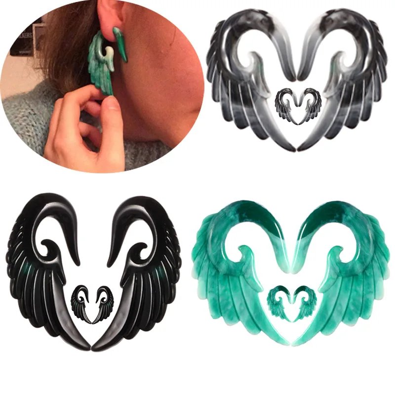 Angel Wings Resin Ear Plugs Pair – Ear Gauge Tunnels