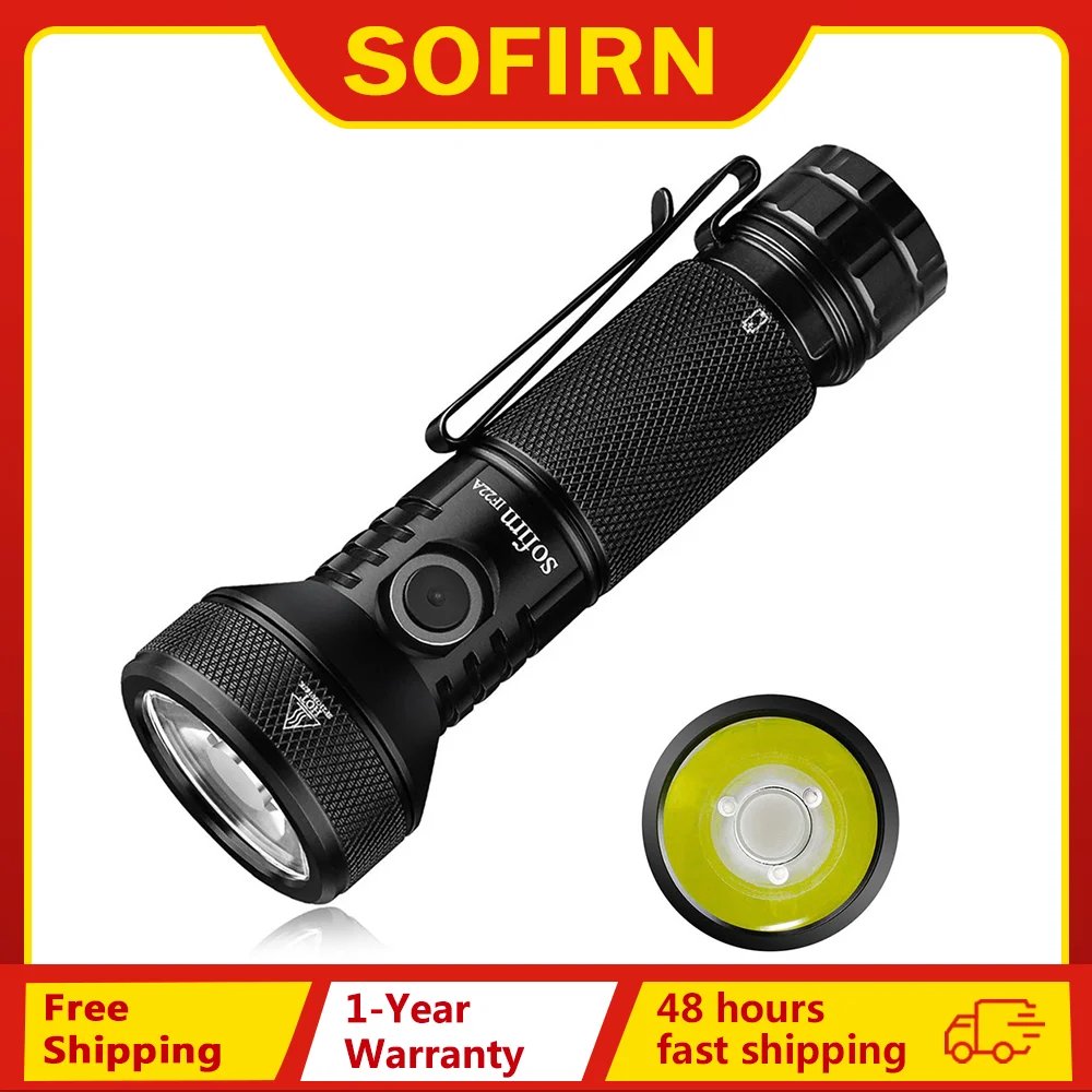 Sofirn IF22A 2100lm USB-C Rechargeable 629m Throw Flashlight