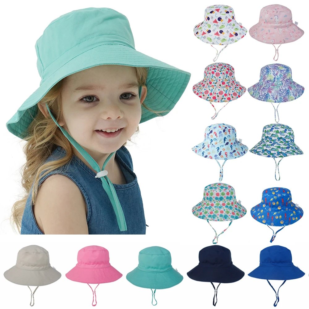Unisex Baby Sun Hat with Neck Flap – UV Protection 0-8Y